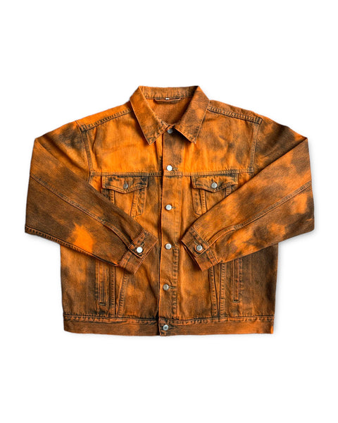 ORANGE DENIM 80s JACKET
