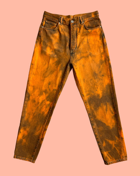 ORANGE DENIM MOM ROCK JEANS